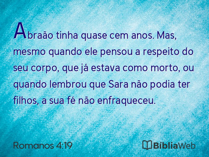 Romanos 4:19 em imagem para compartilhar