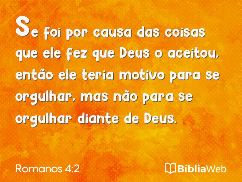 Romanos 4:2 em imagem para compartilhar
