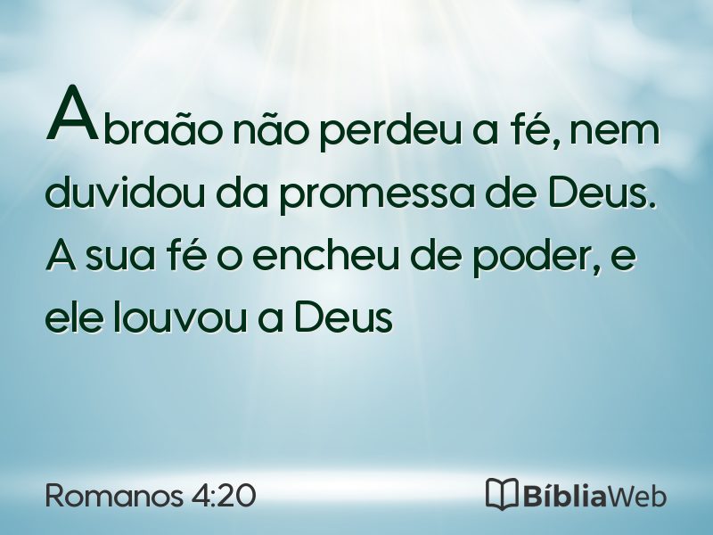 Romanos 4:20 em imagem para compartilhar