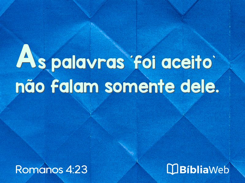 Romanos 4:23 em imagem para compartilhar