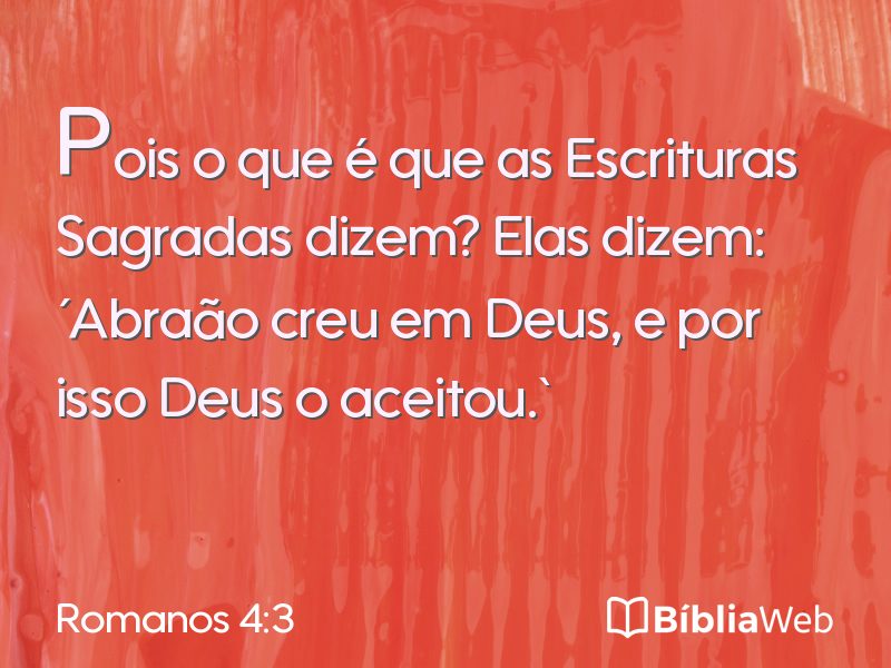 Romanos 4:3 em imagem para compartilhar