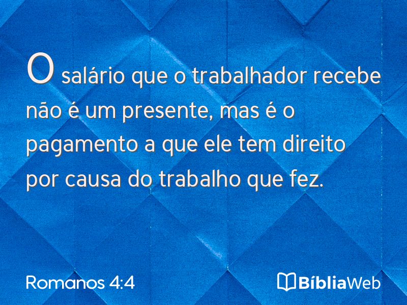 Romanos 4:4 em imagem para compartilhar