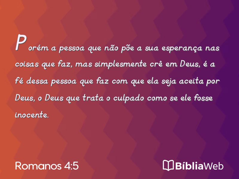 Romanos 4:5 em imagem para compartilhar