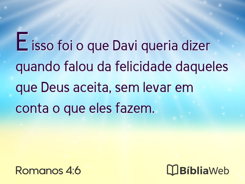 Romanos 4:6 em imagem para compartilhar