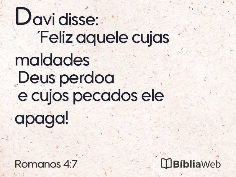 Romanos 4:7 em imagem para compartilhar