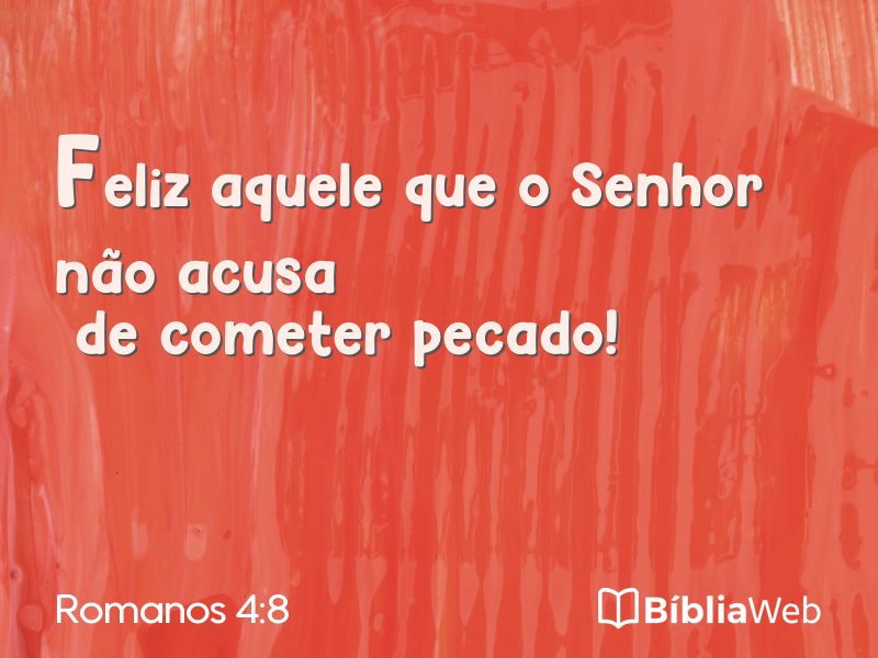Romanos 4:8 em imagem para compartilhar