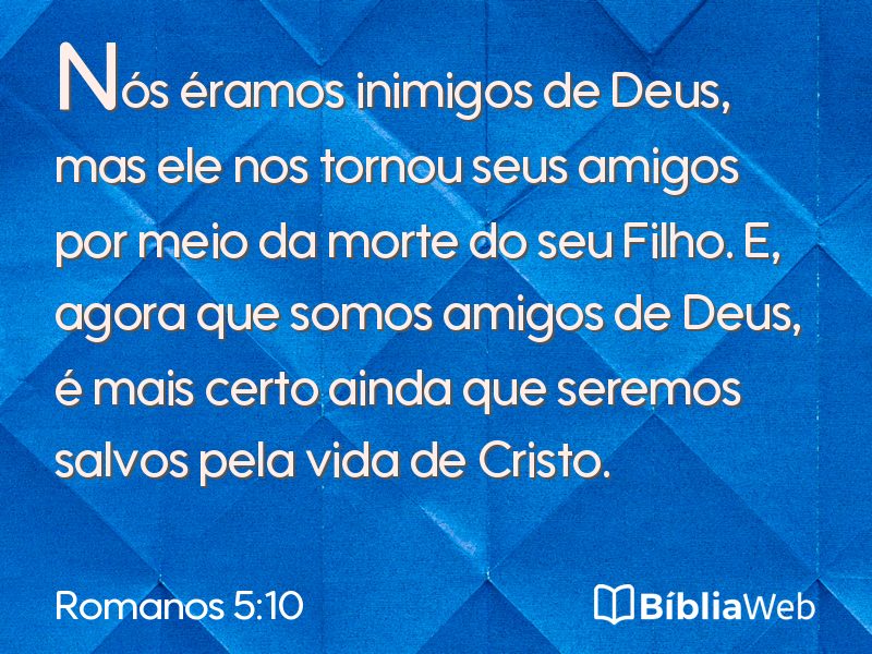 Romanos 5:10 em imagem para compartilhar