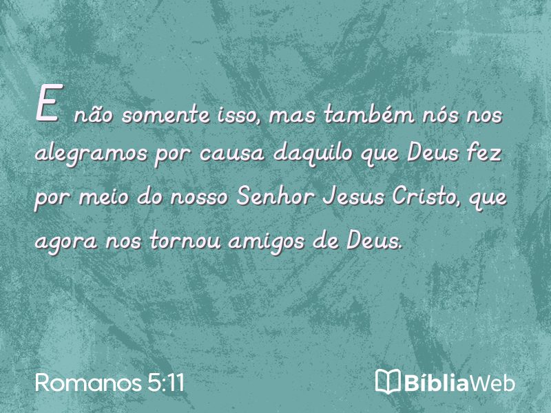 Romanos 5:11 em imagem para compartilhar