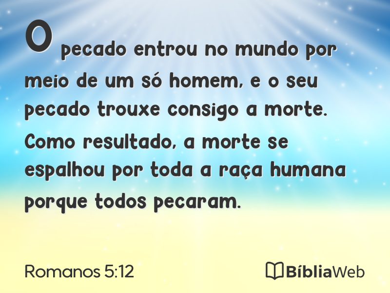 Romanos 5:12 em imagem para compartilhar