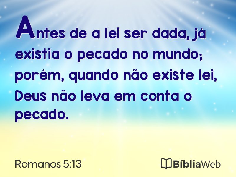 Romanos 5:13 em imagem para compartilhar