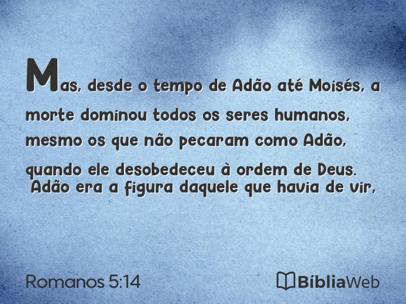 Romanos 5:14 em imagem para compartilhar