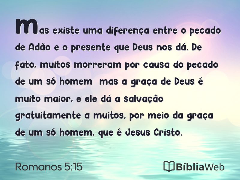 Romanos 5:15 em imagem para compartilhar