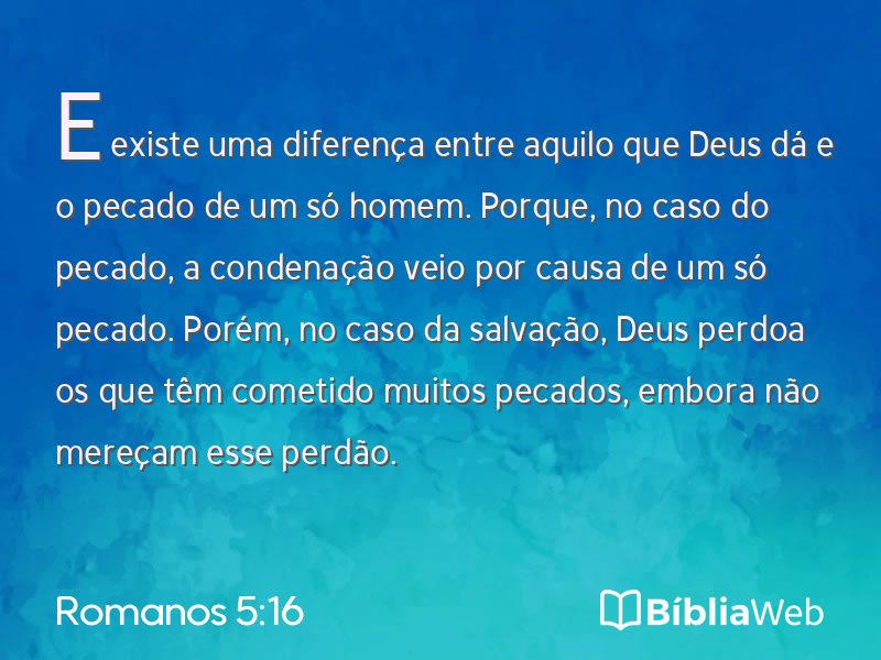 Romanos 5:16 em imagem para compartilhar