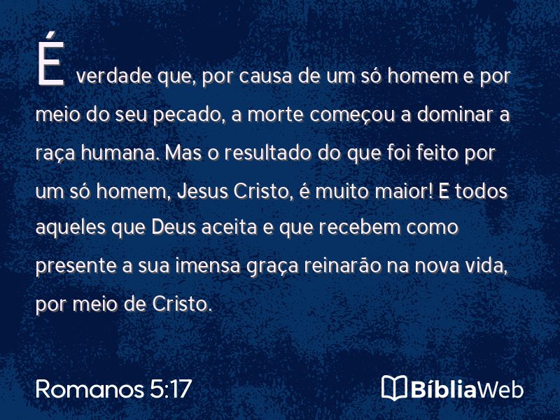 Romanos 5:17 em imagem para compartilhar