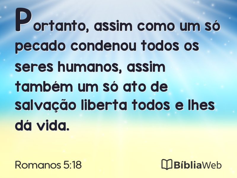 Romanos 5:18 em imagem para compartilhar