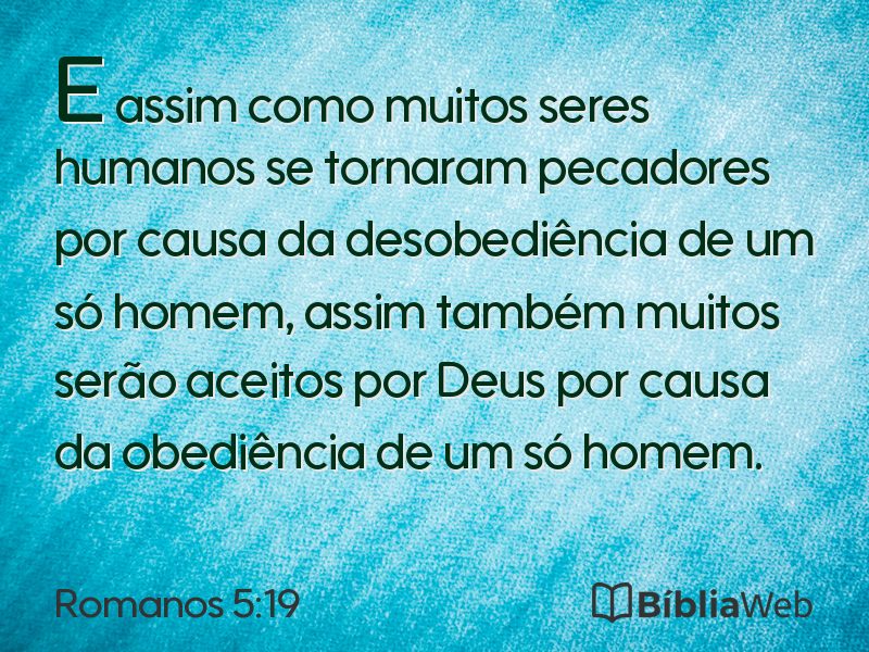 Romanos 5:19 em imagem para compartilhar