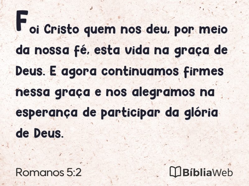 Romanos 5:2 em imagem para compartilhar