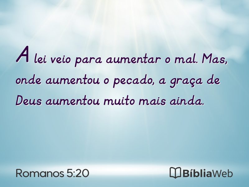 Romanos 5:20 em imagem para compartilhar