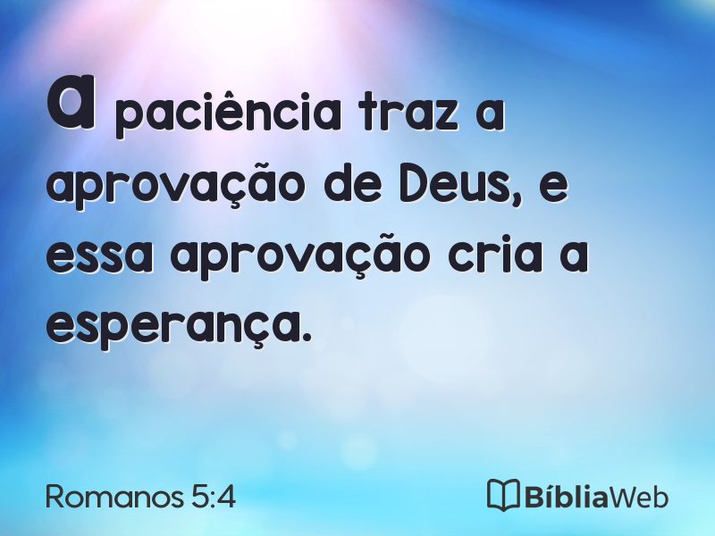 Romanos 5:4 em imagem para compartilhar