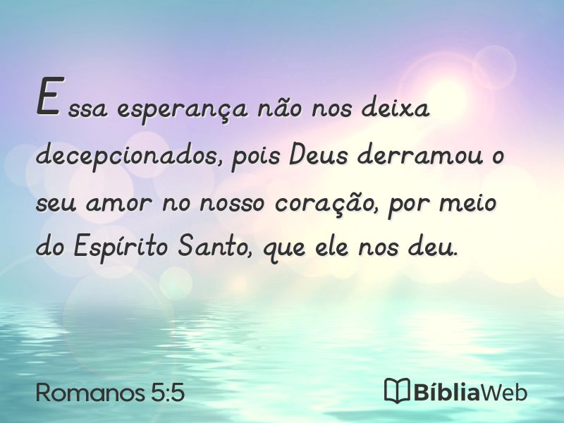 Romanos 5:5 em imagem para compartilhar