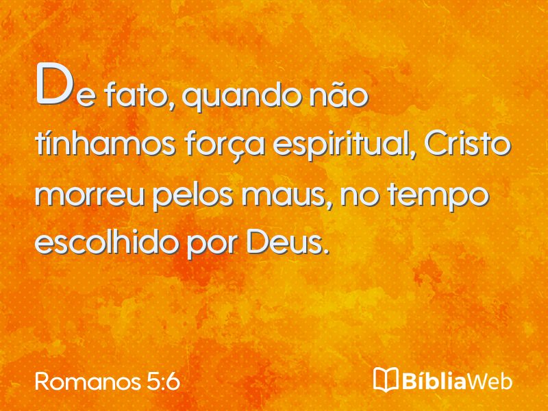 Romanos 5:6 em imagem para compartilhar