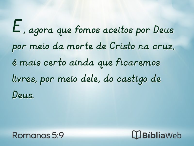 Romanos 5:9 em imagem para compartilhar