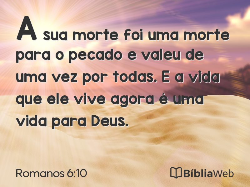 Romanos 6:10 em imagem para compartilhar