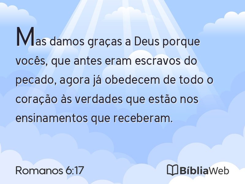 Romanos 6:17 em imagem para compartilhar