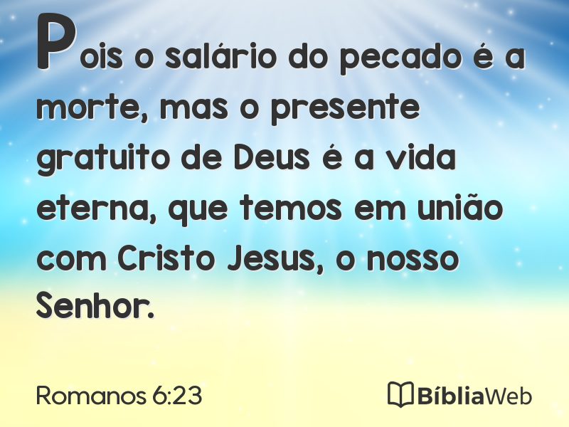 Romanos 6:23 em imagem para compartilhar