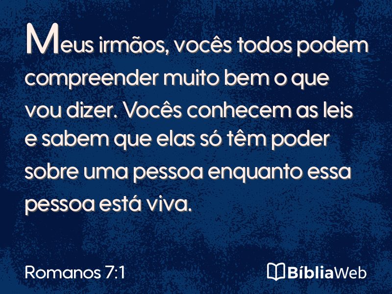 Romanos 7:1 em imagem para compartilhar