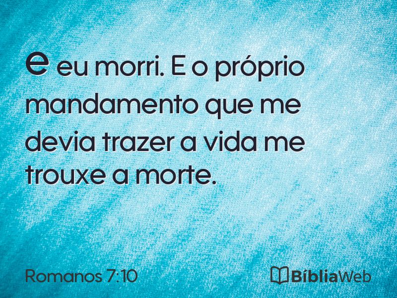Romanos 7:10 em imagem para compartilhar