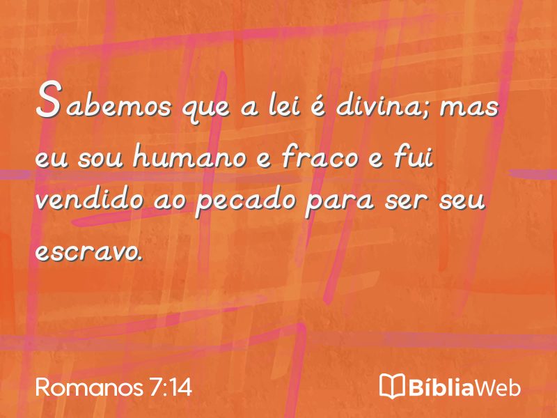 Romanos 7:14 em imagem para compartilhar