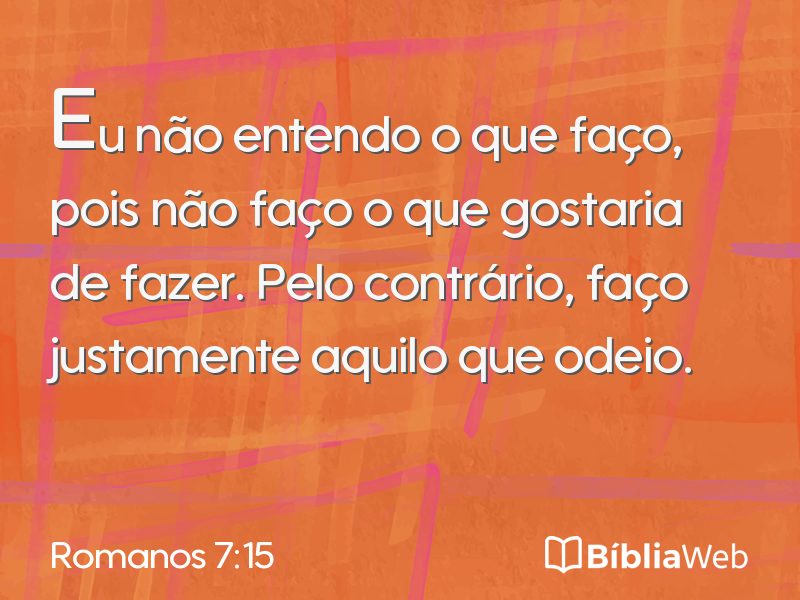 Romanos 7:15 em imagem para compartilhar
