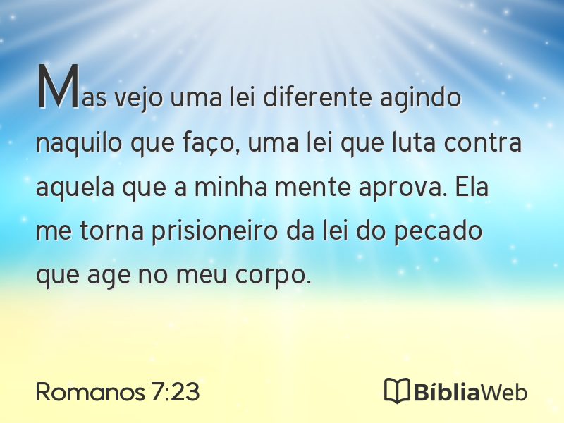 Romanos 7:23 em imagem para compartilhar