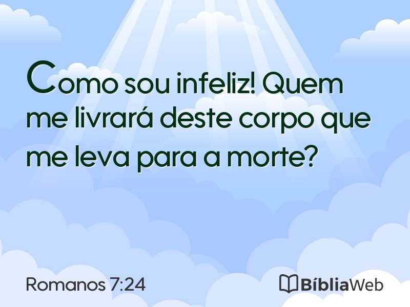Romanos 7:24 em imagem para compartilhar