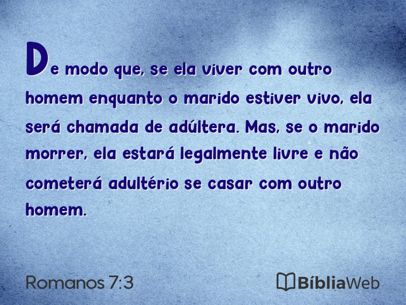 Romanos 7:3 em imagem para compartilhar