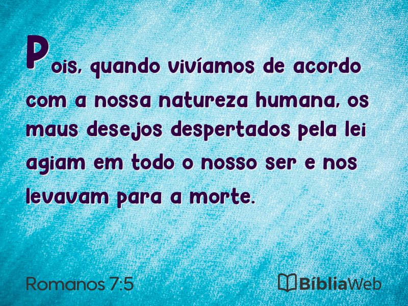 Romanos 7:5 em imagem para compartilhar