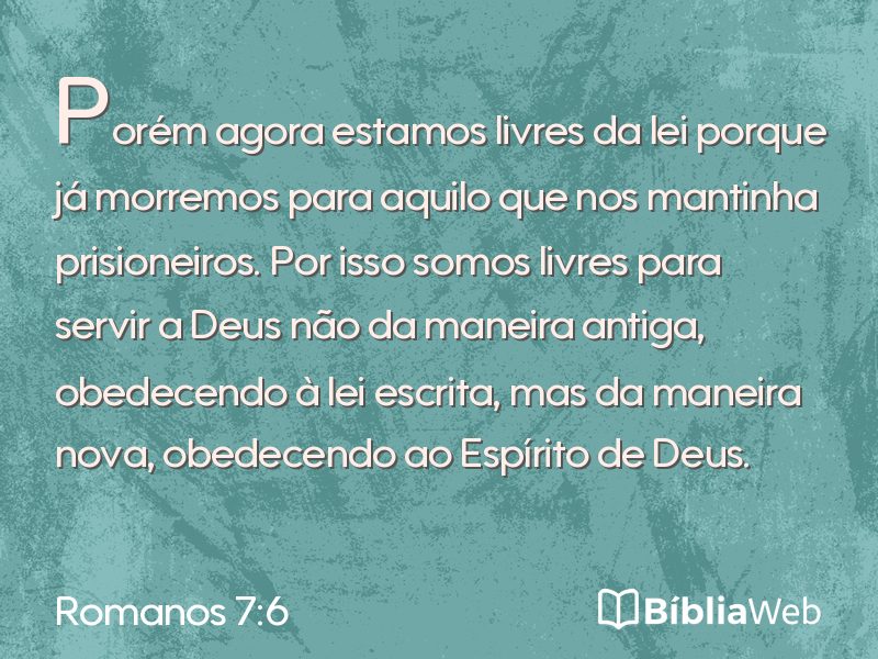 Romanos 7:6 em imagem para compartilhar