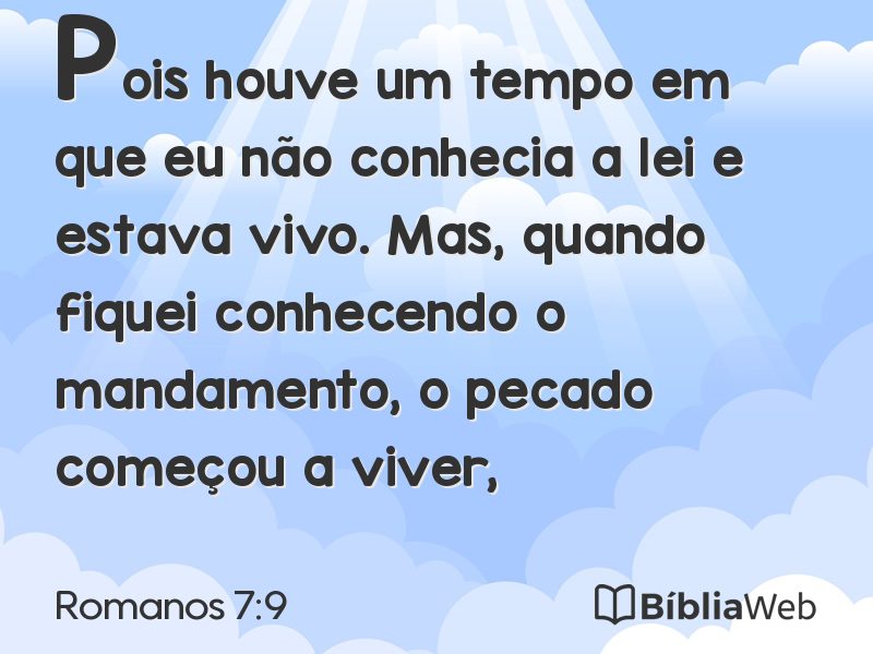 Romanos 7:9 em imagem para compartilhar