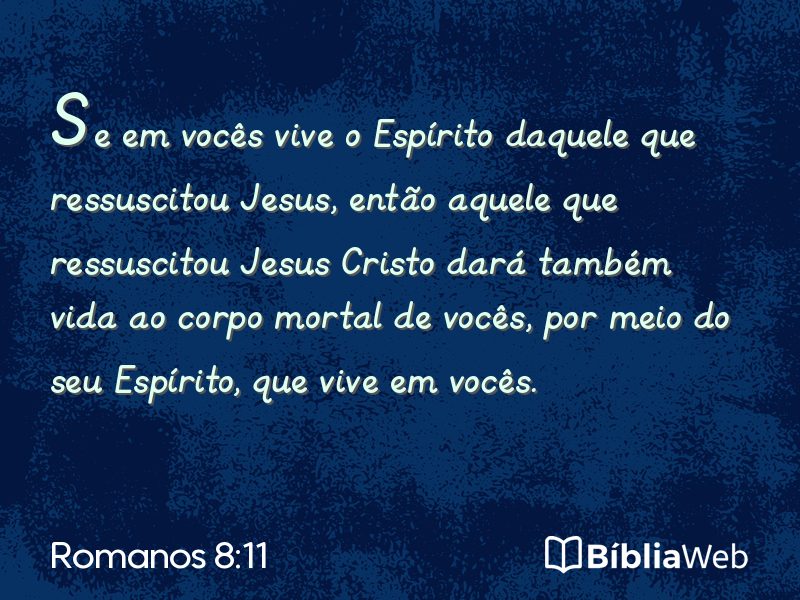 Romanos 8:11 em imagem para compartilhar