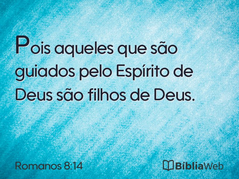 Romanos 8:14 em imagem para compartilhar