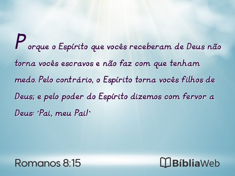 Romanos 8:15 em imagem para compartilhar