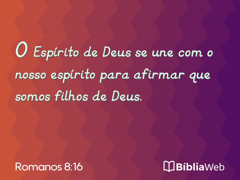 Romanos 8:16 em imagem para compartilhar
