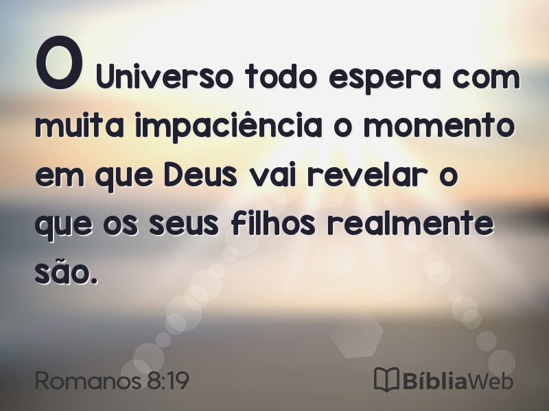 Romanos 8:19 em imagem para compartilhar