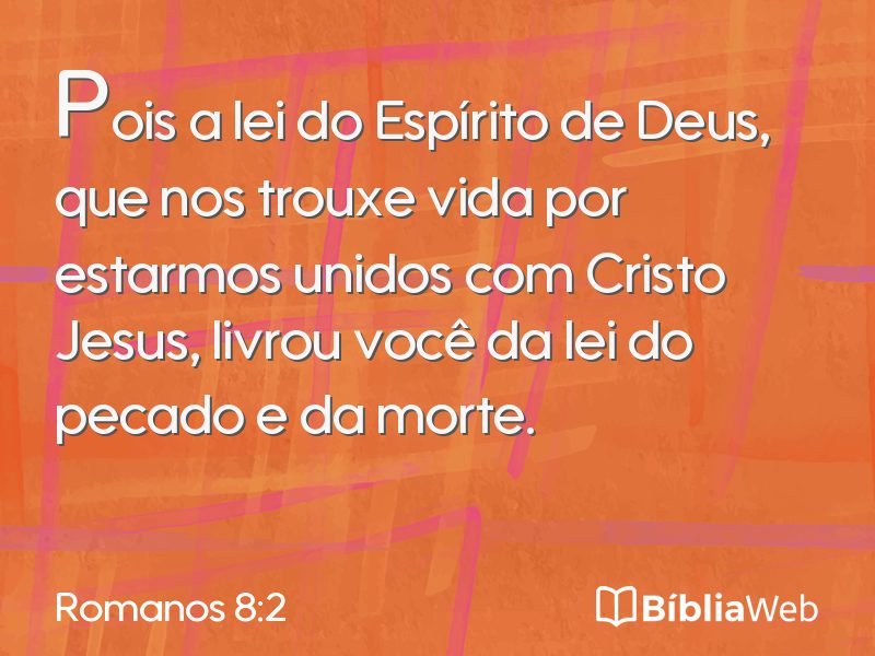Romanos 8:2 em imagem para compartilhar