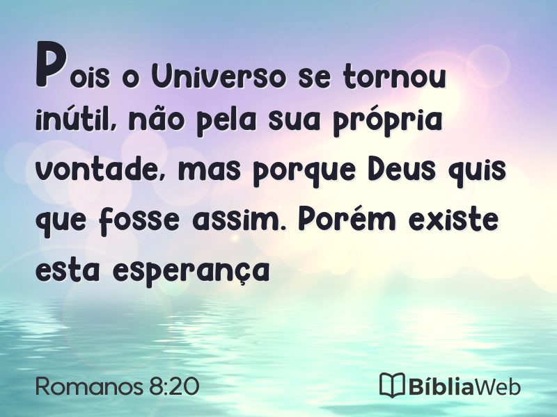 Romanos 8:20 em imagem para compartilhar
