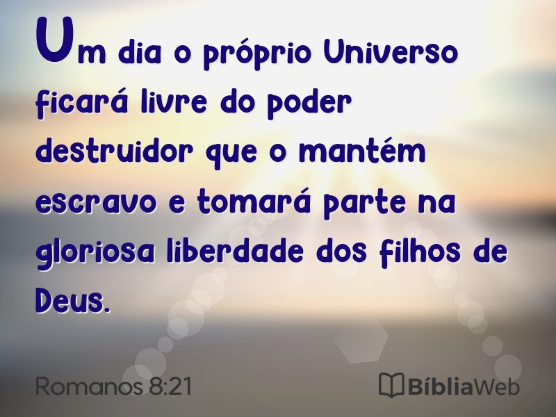 Romanos 8:21 em imagem para compartilhar