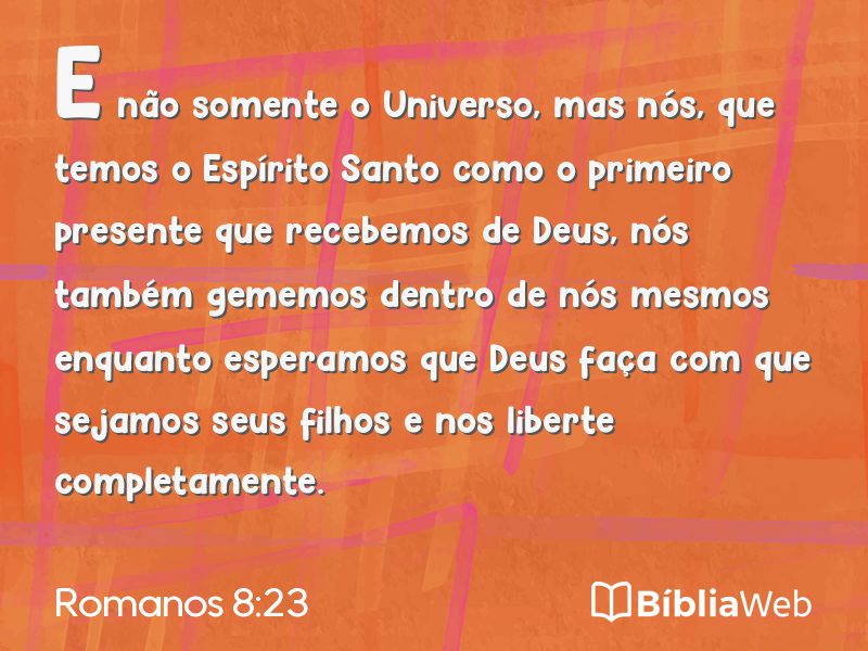 Romanos 8:23 em imagem para compartilhar