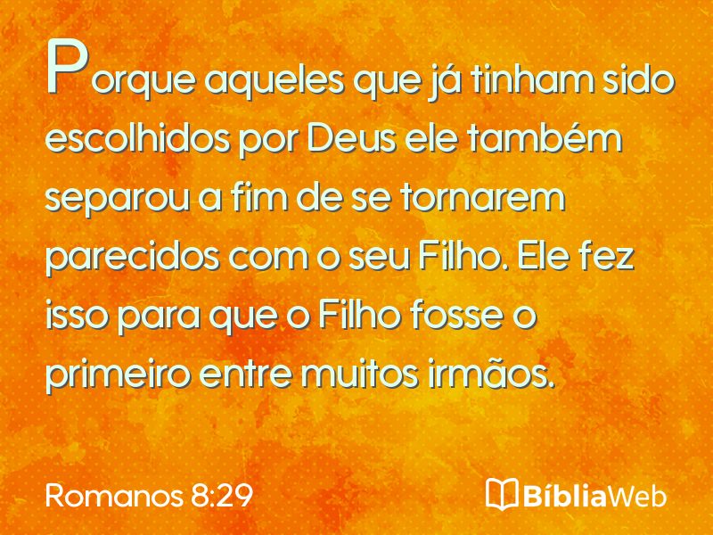 Romanos 8:29 em imagem para compartilhar