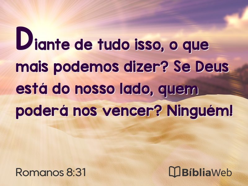 Romanos 8:31 em imagem para compartilhar